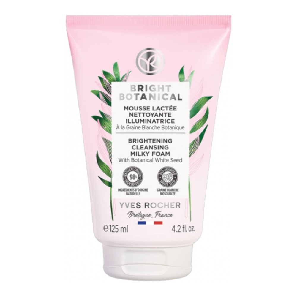 YVES ROCHER BRIGHTENING CLEANSING MILKY FOAM 125ML - BRAND NEW